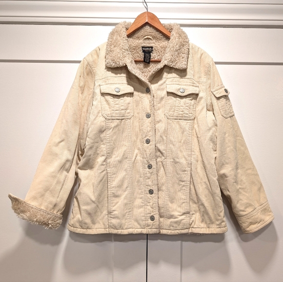 VINTAGE Guide Series Sherpa lined corduroy shacket jacket size large